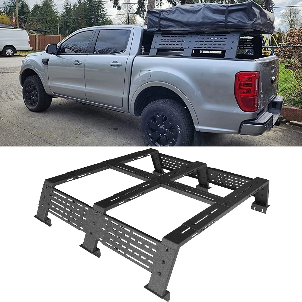 Overland Truck Bed Rack Cargo Carrier Tent Rack for Mid Size Truck w o Bed Rails