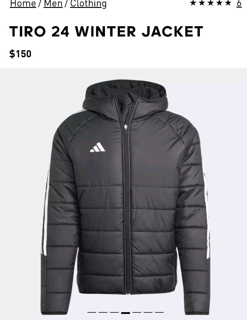 Tiro 24 Winter Jacket IJ7388 -BLK- S TIRO 24 WINTER JACKET Puffer