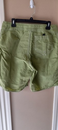 Quicksilver Swim Trunks Size 34 Green Vintage - Picture 4 of 6