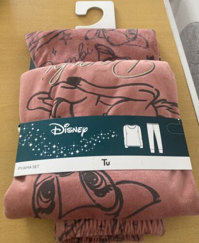TU MÄDCHEN DISNEY BAMBI WEICHER WEIHNACHTEN LANGARM/BEIN PYJAMA 2-3 JAHRE NEU MIT ETIKETT - Bild 2 von 15