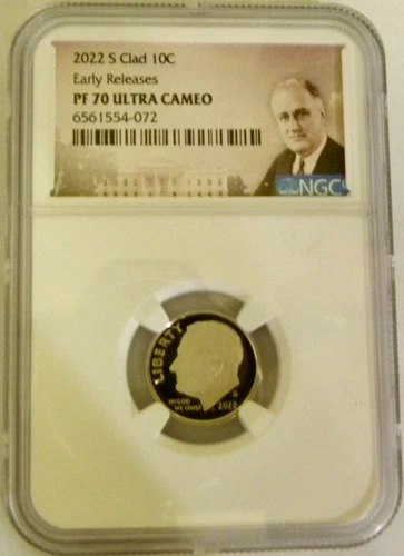 2022-S CLAD PROOF ROOSEVELT DIME NGC PF70 ULTRA CAMEO 072