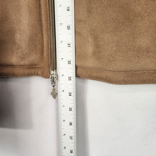 Browning Double Zip Up Jacket Women's XL Brown Faux Suede Sherpa Lining Outdoors - Picture 4 of 7
