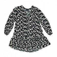 Zara Women’s Animal Print Long Sleeve Mock Neck Dress Front Buttons Size S