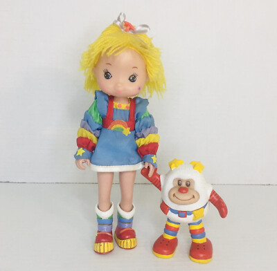 Vintage Rainbow Brite 8'' Dress Up Doll & Twink Sprite 3.5'' PVC Set Hallmark