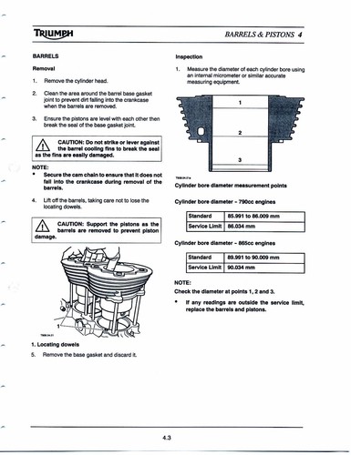 Manual de servicio Triumph 2004, 2005, 2006, 2007, 2008 Bonneville & Bonneville T100 - Imagen 5 de 11