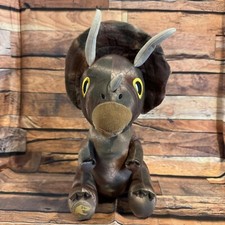 Kohls Cares Jurassic World Triceratops Plush Brown Dinosaur Stuffed Animal 10"