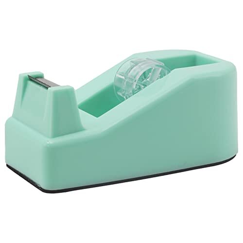 Desktop Tape Dispenser Heavy Duty Desk Accessories Floral Office Macaron Green
