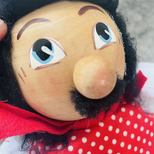 Vintage Wooden Puppet Marionette Toy Figure Ornament 40cm French Beret - Picture 8 of 17
