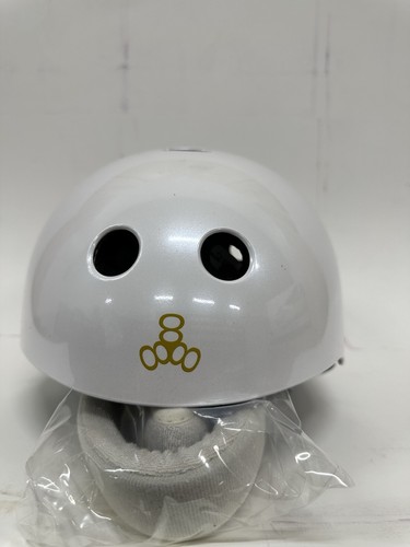 Size S\M Triple 8 NYC Sweatsaver Helmet White Floral Pearl - Picture 4 of 10