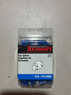 TAP SPLICES ELECTRICAL CONECTION BUCHANAN 70027 QTY.25 BOX