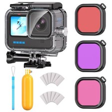 Waterproof Case with Dive Filters for Go Pro Hero 12 Black/Hero 11 Black/Hero...