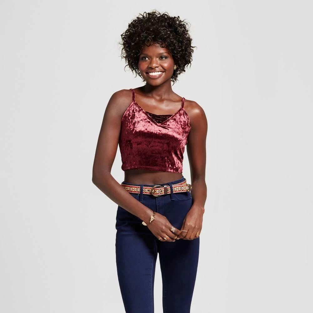 velvet tank top women's