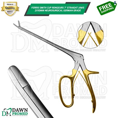 Ferris Smith Cup Rongeurs 7  Straight Jaws 2x10mm Neurosurgical German Grade