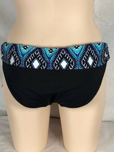 Women's NWT Kenneth Cole Reaction Bikini Bottom Ocean Multi Banded Swimwear - Foto 2 di 4