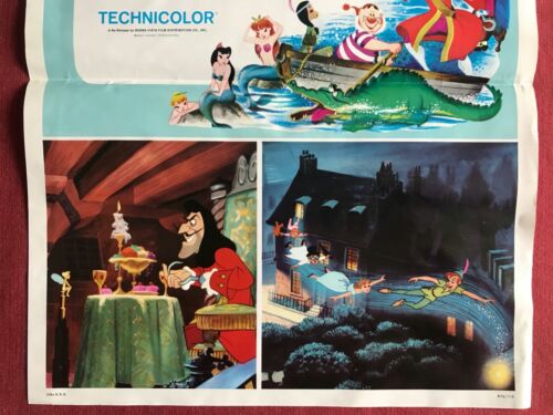 WALT DISNEY PETER PAN 14X36 INSERT MOVIE POSTER 1969 Re-Release 'R76/115' RARE!! - Picture 2 of 11