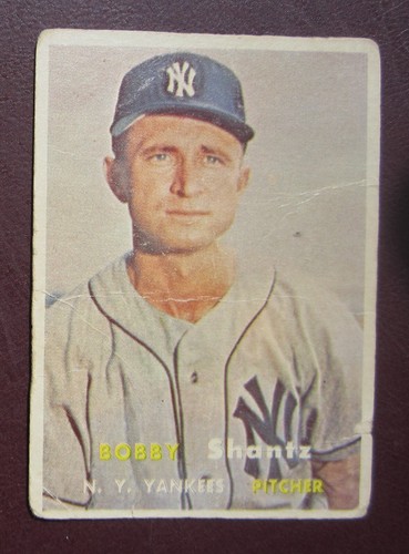 1957 Topps Bobby Shantz (New York Yankees) #272 Low Grade - 第 1/2 張圖片