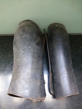 Alte Leder Gamaschen, Stulpen, Motorrad, Oldtimer, Reiter, Militär, WK1/WK2