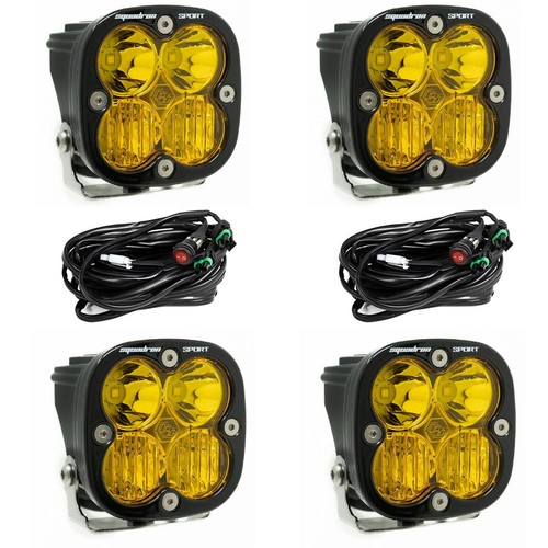 Baja Designs® 2 Pairs Squadron Sport Amber Driving/Combo LED Fog Lights - 第 1/3 張圖片