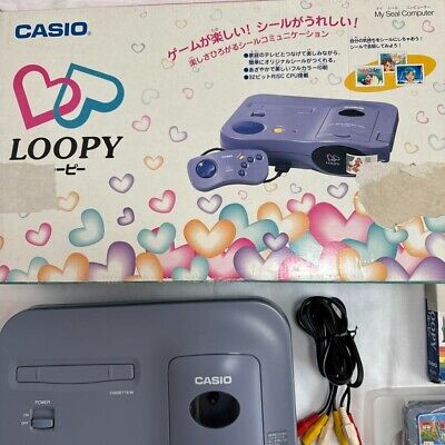 CASIO LOOPY My Seal Computer SV100 Game Console SET - Japan CASIO LOOPY My Seal Computer SV100 Game Console SET - Japan
