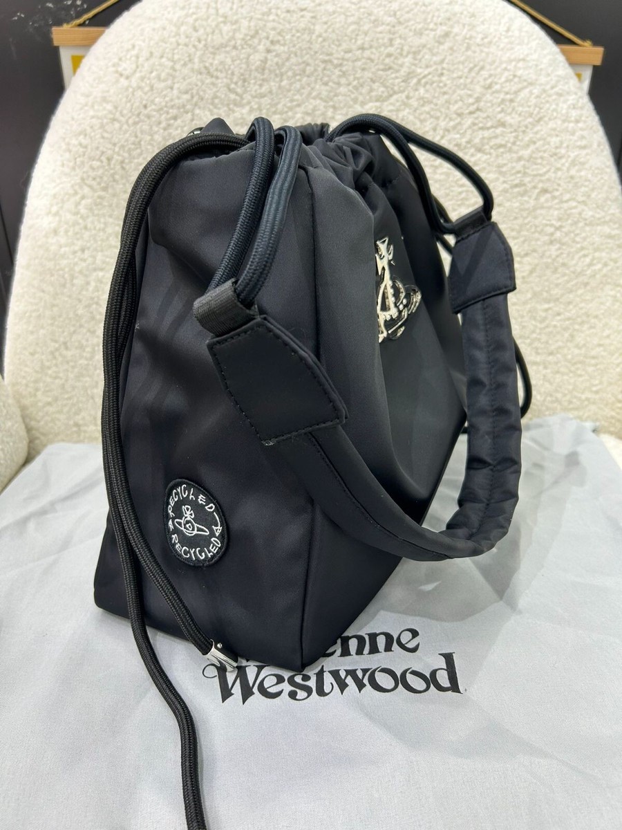 Vivienne Westwood Nylon Hobo Shoulder Bag Bucket Bag Black