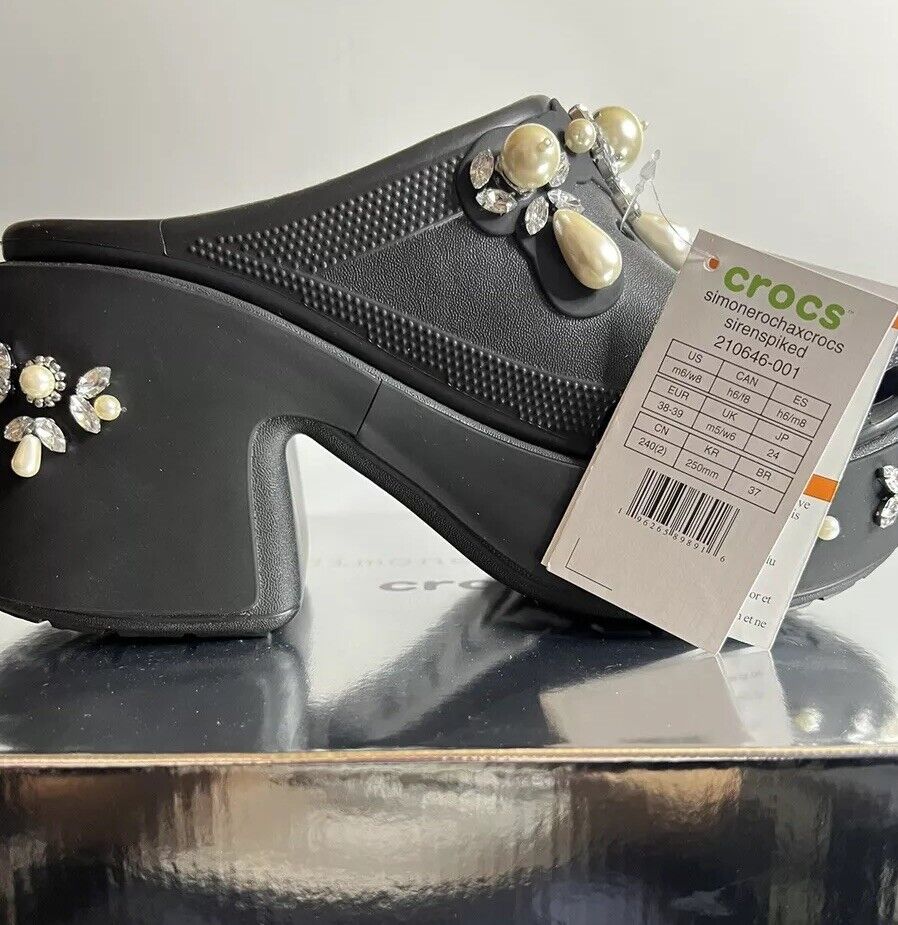 Simone Rocha X Crocs Siren Spiked Clog Sz 8w Black Fw 2024 Simone Rocha X Crocs Siren Spiked Clog Sz 8w Black Fw 2024