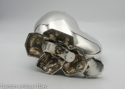 Impressive nautilus spoon warmer silver plate Victorian William Hutton c 1850 - Picture 8 of 11