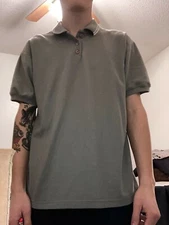 Vintage green Sostanza polo size M, great fit + nice buttons