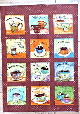 Paneel  Coffee-Time  Patchworkstoff   Moda, Lecien, Windham u.a.