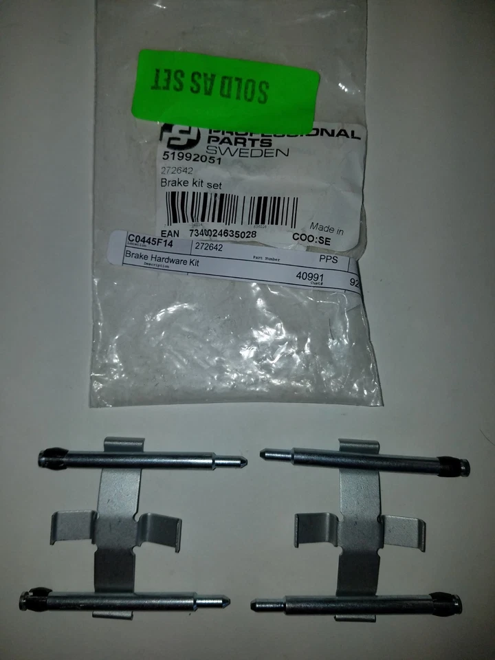 Kit de herrajes de freno de disco Volvo 142 - 144 - 145 67-74 y 164S, 164E 69-75 Foto 2 de 3