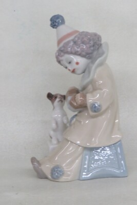 Lladro Clown with Accordion and Dog 5279 Porcelain Figurine
