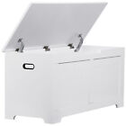 Storage Chest Storage Trunk with 2 Safety Hinges Storage Bench Shoe Bench White
