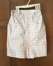 NWT Vintage Esprit 90's Girls size 6 Pink Floral cotton zip front Skirt 2 pocket