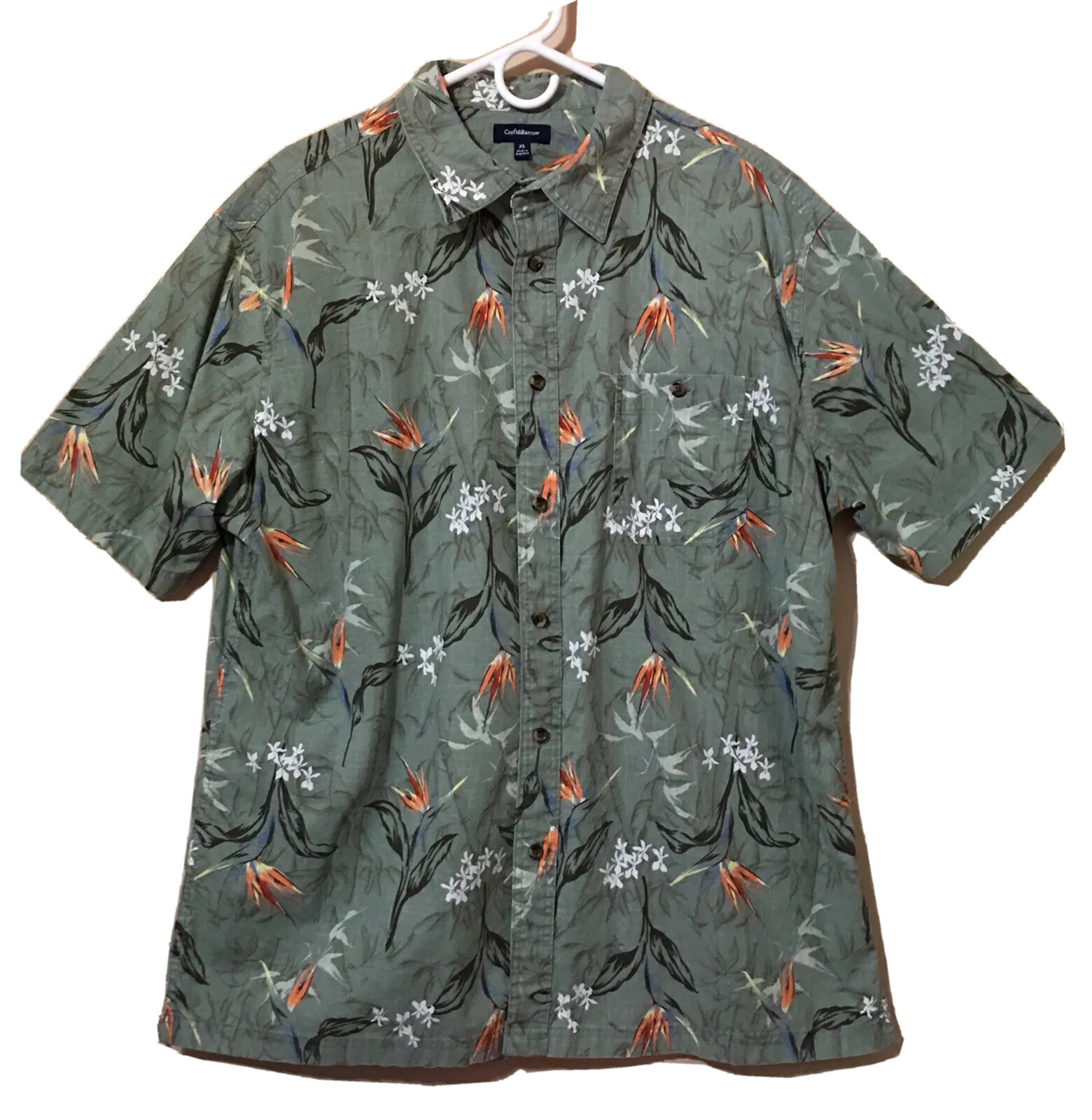 Camisa hawaiana para hombre mangas corta, estilo floral.