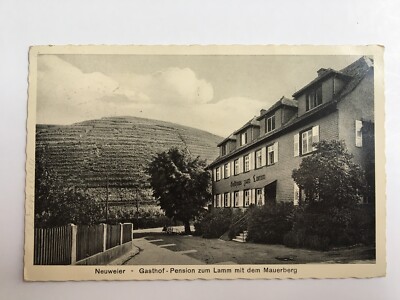 Neuweier-Gasthof - Pension zum Lamm mit dem Mauerberg Real Photo Postcard
