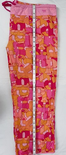 “Used” Victoria’s Secret Pink Size Medium Long Pajama Pants Muliticolor Sleep - Picture 3 of 5