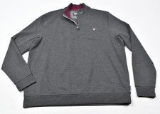 Ted Baker London 1/4 Zip Sweater Mens 6 Gray Long Sleeve Pullover Regular Fit