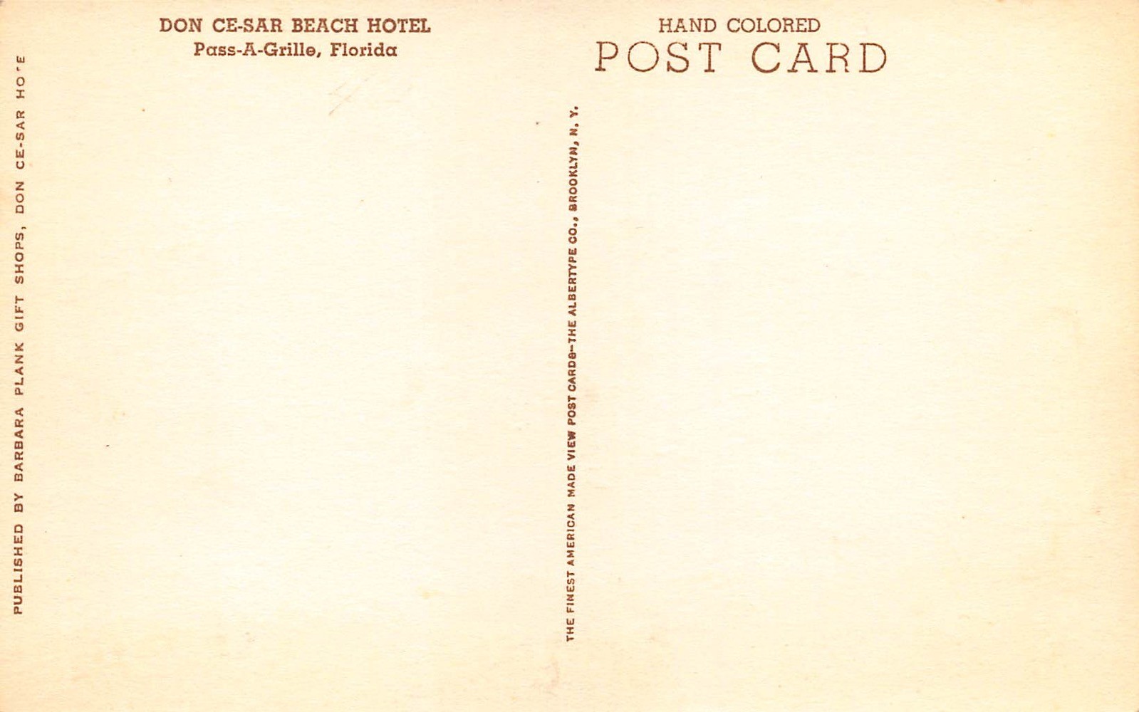 FL 1930’s Florida Don CeSar Beach Hotel at PassAGrille Beach FLA