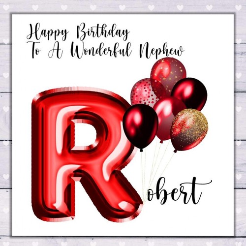 Tarjeta de cumpleaños hijo varón cuñado marido papá sobrino personalizada *CUALQUIER A-Z* - Imagen 9 de 12