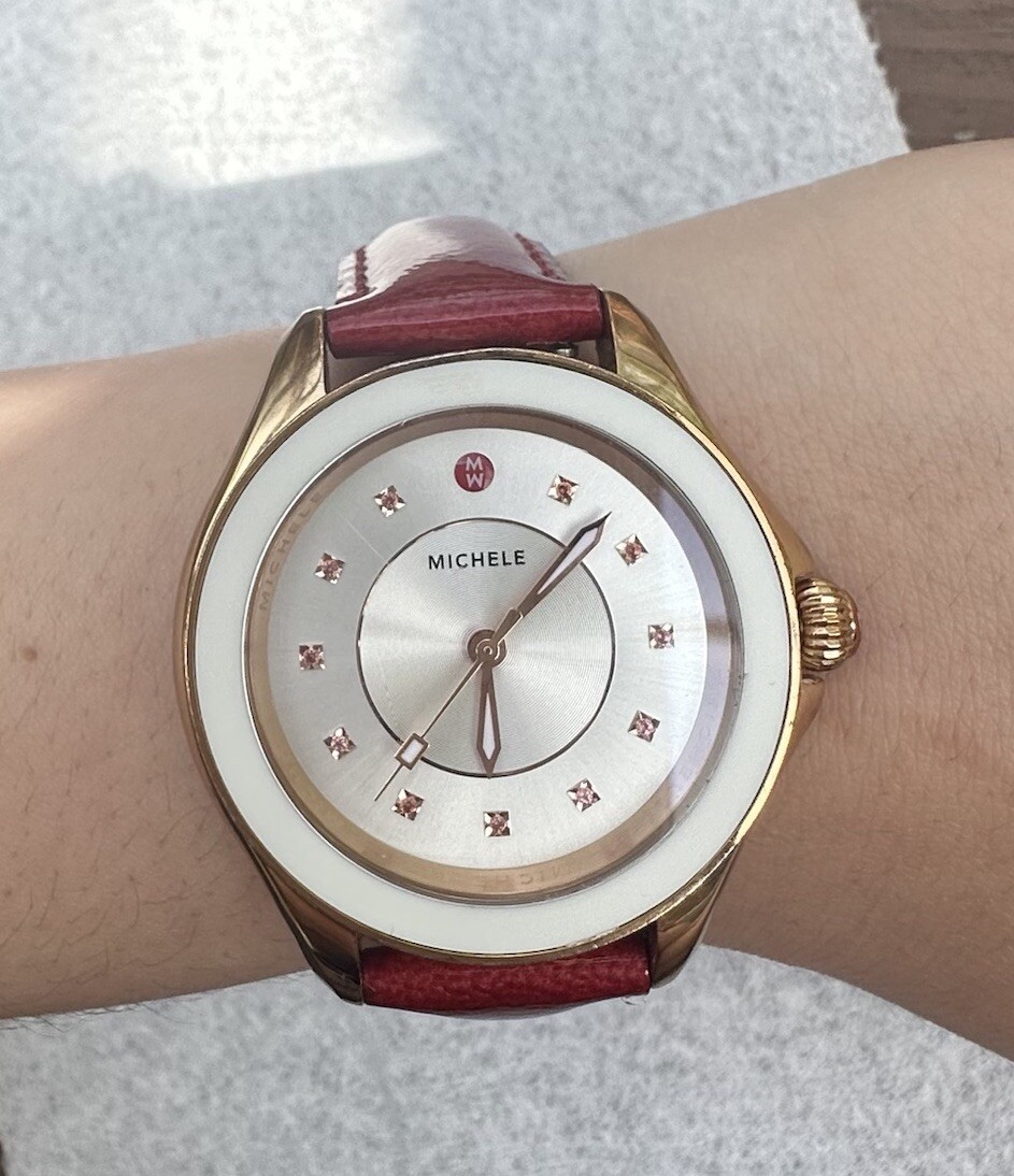 NWT Michele Watch 37mm NEW Michele Deco II Silver & Diamond Pink Blush Watch  main image 3