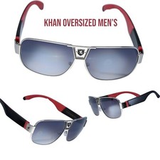 Khan Sunglasses Cool Men's Metal Frame, Amber Lens Exciting Arm Color 1098  