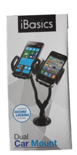 iBasics Dual Windshield Car Mount with Exclusive Secure Locking Mechanism NIB