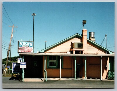 Wind Gap PA~Niko s Drive-In~Ice Cream~c2001 Northampton Co. Advertising Postcard