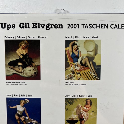 Pin-Ups Calendar 2001 Taschen 12 Month Gil Elvgren Pin-Ups (SEALED) - Picture 3 of 5