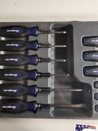 Herramientas Snap-on NUEVO 12 piezas POWER BLUE Juego de destornilladores combinados de agarre suave SGDXW120BMB - Imagen 5 de 9