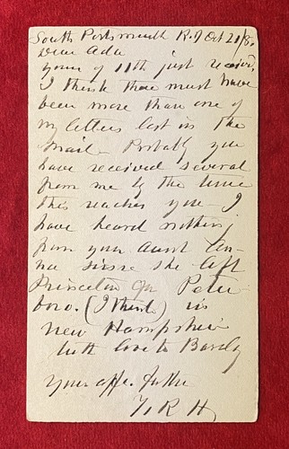 1885 ***NEWPORT, RHODE ISLAND*** 1 CENT (BROWN ON BUFF) UX8 POSTAL CARD! - Picture 10 of 14