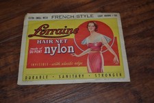 E1- Lorraine French Style Extra Small Mesh 105 Light Brown Hair Net 1947
