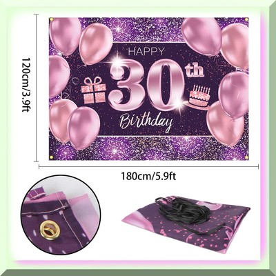 "I AM 30 ES" Foil Balloon Letters - 12pc 16" Multicolor Set For 30th Birthday Decor (Purple Theme)