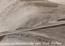 RPPC Postcard Climbing The Mountains Red Lodge Cooke City Rd Sanborn Y-1008