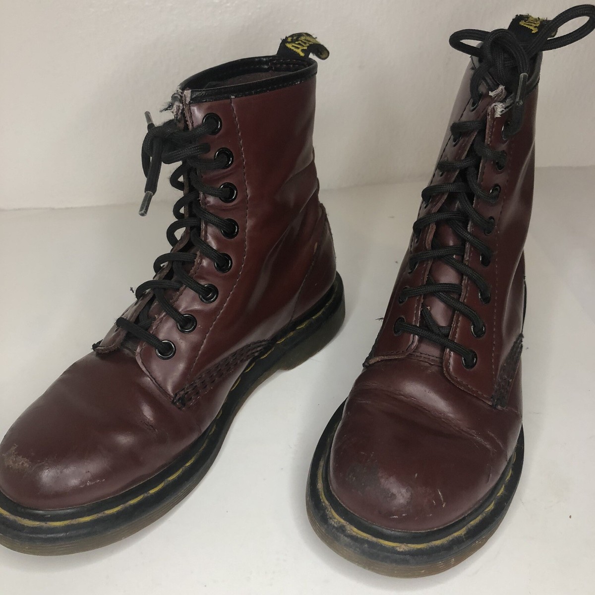 Dr. Martens Air Wair Boots Lace up burgundy leather size 37  display picture 2