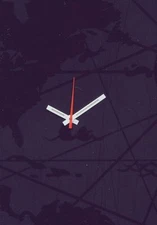 NEW WHITE WITH LUMINOUS AND ORGANE SEC HAND FOR ACCUTRON 214 WATCH